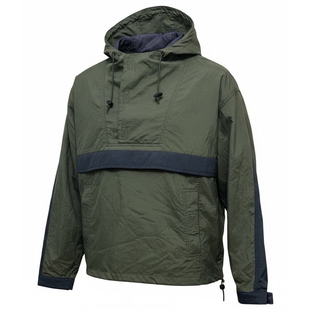 GAP Outdoor Rain Jacket Green Blue Size Med Hooded Coat Gorpcore Unisex